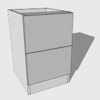 Low Height 2 Drawer chest – 540mm high (Suits 2 x 215 Drawers) – 480mm Deep (498mm with Drawers)