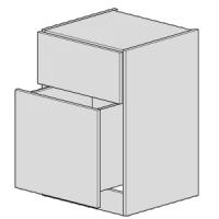 Medium Height 2 Drawer chest – 640mm high (Suits 1 x 355mm Drawer 1 x 175mm Drawer) – 480mm Deep (498mm with Drawers)