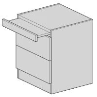 Standard Height 3 Drawer chest – 760mm high (Suits 2 x 265 Drawers 1x 115 Drawer) – 480mm Deep (498mm with Drawers)