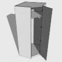 Corner Diagonal Wardrobe Single Hanging - 2260mm High (Suits a 2155mm High Door) - 600mm Deep gables – 935mm x 935mm