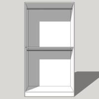 Double Wardrobe Double Hanging - 2260mm High (Suits 2155mm High Doors) - 600mm Deep (618mm With  Door)