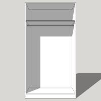 Double Wardrobe Single Hanging - 2260mm High (Suits 2 x 2155mm High Doors) - 600mm Deep (618mm With  Door)