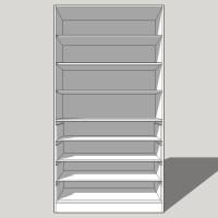 Double Linen Press (Combination Robe) Shelved 4 Drawer - 2260mm High (Suits 2 x 1275mm High Doors & 4 x 215 High Drawers) - 600mm Deep (618mm With  Door)