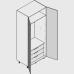 Double Robe Single Hanging Internal 3 Drawer