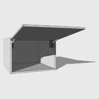 Low Top Box/Bridging Unit – Single Lift up Door (Suits a 415mm high door)- 420mm High - 600mm Deep – (618mm with door)