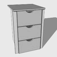 Internal 3 Drawer Chest– 670mm High (Comes with 3 x 215mm High Scooped Drawer Fronts) – 460mm Deep (478mm with Drawers)