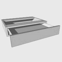 Standard Knee Space Single Drawer unit - 150mm High (Suits a 140mm high Drawer) 480mm Deep – (498mm with drawer)