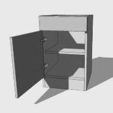 Low Height Single Door & Drawer Bedside Base Units - 540mm High (315mm High Door 115mm High Drawer) - 480mm Deep – (498mm with drawers)