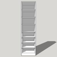 Single Linen Press (Combination Robe) Shelved 4 Drawer - 2260mm High (Suits 2 x 1275mm High Doors & 4 x 215 High Drawers) - 600mm Deep (618mm With  Door)