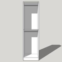 Single Wardrobe Double Hanging - 2260mm High (Suits a 2155mm High Door) - 600mm Deep (618mm With  Door)