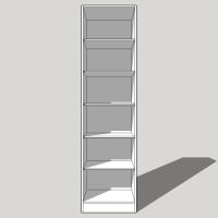 Single Wardrobe Fully Shelved - 2260mm High (Suits a 2155mm High Door) - 600mm Deep (618mm With  Door)