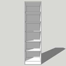 Single Wardrobe Fully Shelved - 2260mm High (Suits a 2155mm High Door) - 600mm Deep (618mm With  Door)