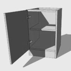 Medium Height Single Door Bedside Base Units - 640mm High (535mm High Door) - 480mm Deep – (498mm with door)