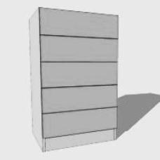Tall Boy 5 Drawer Chest– 1000mm High (Suits 5 x 175mm High Drawers) – 480mm Deep (498mm with Drawers)