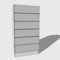 Tall Boy 6 Drawer Chest– 1180mm High (Suits 6 x 175mm High Drawers) – 480mm Deep (498mm with Drawers)